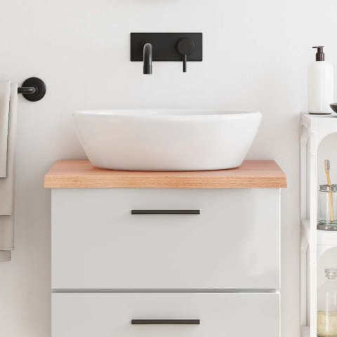 BLAT DO ŁAZIENKI JASNOBRĄZOWY 60X50X(2-4)CM LITE DREWNO