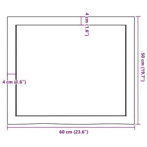 BLAT DO ŁAZIENKI JASNOBRĄZOWY 60X50X(2-4)CM LITE DREWNO