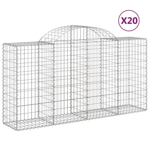 KOSZE GABIONOWE 20 SZT 200X50X100/120CM GALWANIZOWANE ŻELAZO