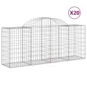 KOSZE GABIONOWE 20 SZT 200X50X80/100CM GALWANIZOWANE ŻELAZO