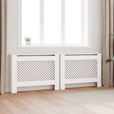 OSŁONY NA KALORYFER GRZEJNIK 2 SZT. BIAŁE 112X19X81,5CM MDF
