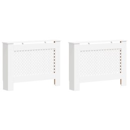 OSŁONY NA KALORYFER GRZEJNIK 2 SZT. BIAŁE 112X19X81,5CM MDF