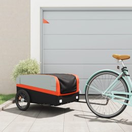 PRZYCZEPKA ROWEROWA CZARNO-POMARAŃCZOWA 45 KG ŻELAZO