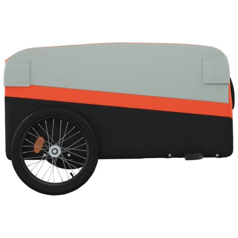 PRZYCZEPKA ROWEROWA CZARNO-POMARAŃCZOWA 45 KG ŻELAZO
