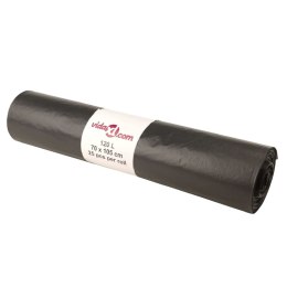 WORKI NA ŚMIECI, 250 SZT., CZARNE, 120 L