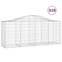 KOSZE GABIONOWE 18 SZT 200X50X80/100CM GALWANIZOWANE ŻELAZO