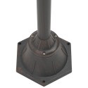 LATARNIA OGRODOWA 2-PUNKTOWA 220CM ALUMINIUM E27 BRĄZOWA