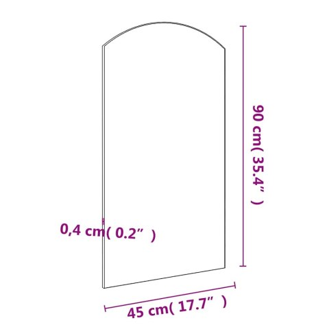 LUSTRO 90X45CM SZKLANE