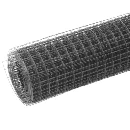 OGRODZENIE Z SIATKI STAL I PVC 10X0,5 M SZARE