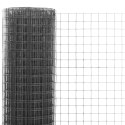 OGRODZENIE Z SIATKI STAL I PVC 10X0,5 M SZARE
