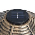 OZDOBNY BASENIK DLA PTAKÓW Z LAMPKAMI SOLARNYMI LED PLASTIKOWY