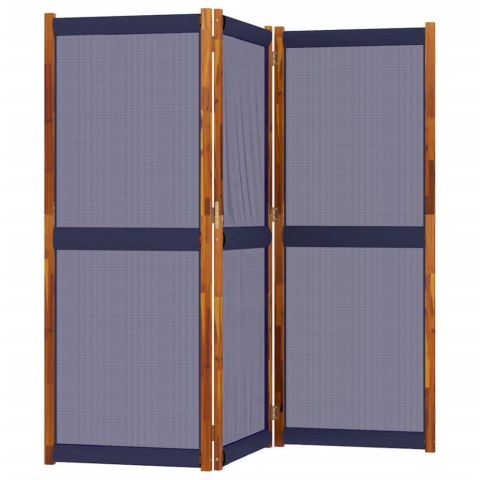 PARAWAN 3-PANELOWY CIEMNONIEBIESKI 210X180CM
