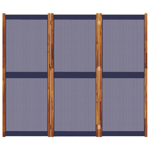 PARAWAN 3-PANELOWY CIEMNONIEBIESKI 210X180CM