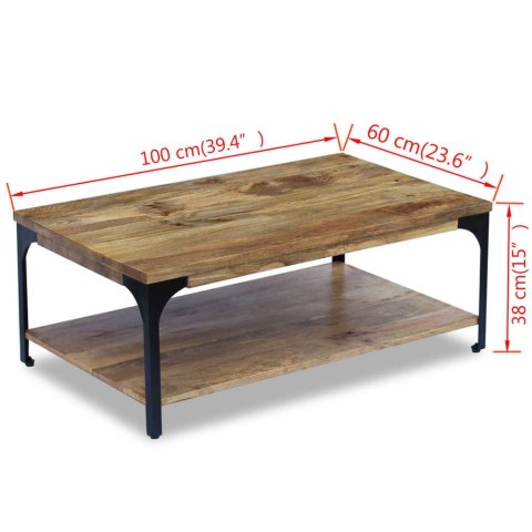 STOLIK KAWOWY Z DREWNA MANGO 100X60X38CM