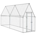 KLATKA DLA KURCZĄT SREBRNA 400X100X190CM STAL GALWANIZOWANA