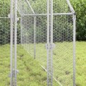 KLATKA DLA KURCZĄT SREBRNA 400X100X190CM STAL GALWANIZOWANA