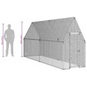 KLATKA DLA KURCZĄT SREBRNA 400X100X190CM STAL GALWANIZOWANA
