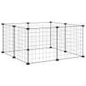 KLATKA DLA ZWIERZĄT 8-PANELOWA CZARNA 70X70X35CM STALOWA