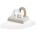 NAROŻNA PÓŁKA ŚCIENNA BIAŁA 25X25X3,8CM MDF