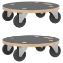 PLATFORMY TRANSPORTOWE 2 SZT. OKRĄGŁE Ø38X11,5CM 250 KG