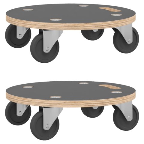 PLATFORMY TRANSPORTOWE 2 SZT. OKRĄGŁE Ø38X11,5CM 250 KG