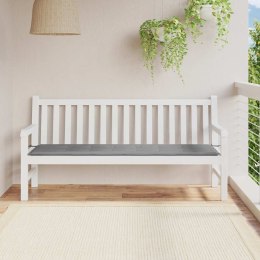 PODUSZKA NA ŁAWKĘ OGRODOWĄ SZARA 180X50X3CM TKANINA OXFORD