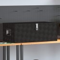SKRZYNKA DO PRZECHOWYWANIA CZARNA 90X47X33,5CM ALUMINIUM
