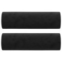 2-OSOBOWA SOFA Z PODUSZKAMI, CZARNA, 120 CM, AKSAMIT