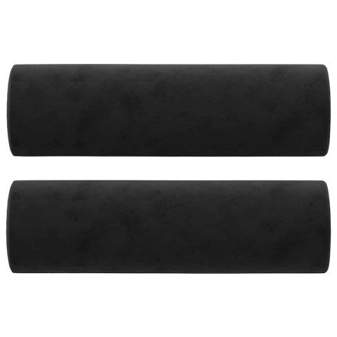 2-OSOBOWA SOFA Z PODUSZKAMI, CZARNA, 120 CM, AKSAMIT