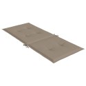 PODUSZKI NA KRZESŁA OGRODOWE 4 SZT. TAUPE 120X50X3CM