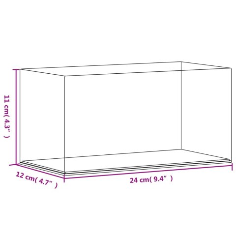 PUDEŁKO EKSPOZYCYJNE PRZEZROCZYSTE 24X12X11CM AKRYLOWE