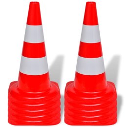 ODBLASKOWE PACHOŁKI DROGOWE CZERWONO-BIAŁE 50CM