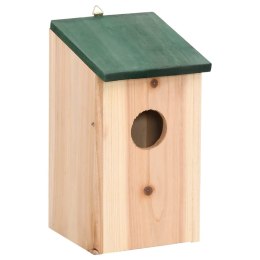 BUDKA LĘGOWA DLA PTAKÓW 4 SZT. 12X12X22CM DOMEK DREWNIANY ZESTAW OGRODOWY