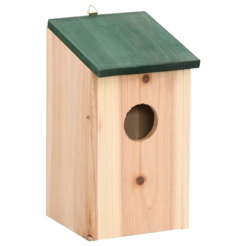 BUDKA LĘGOWA DLA PTAKÓW 4 SZT. 12X12X22CM DOMEK DREWNIANY ZESTAW OGRODOWY