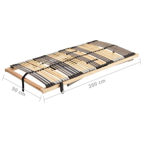 ELEKTRYCZNY STELAŻ DO ŁÓŻKA Z 42 LISTWAMI 7 STREF 90X200CM