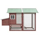 KLATKA DLA KURCZĄT MOKKA 170X81X110CM DREWNO SOSNY I JODŁY