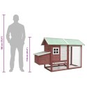 KLATKA DLA KURCZĄT MOKKA 170X81X110CM DREWNO SOSNY I JODŁY