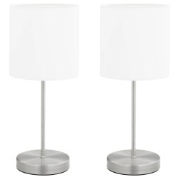 LAMPY STOŁOWE 2 SZT. DOTYKOWE BIAŁE E14