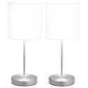 LAMPY STOŁOWE 2 SZT. DOTYKOWE BIAŁE E14