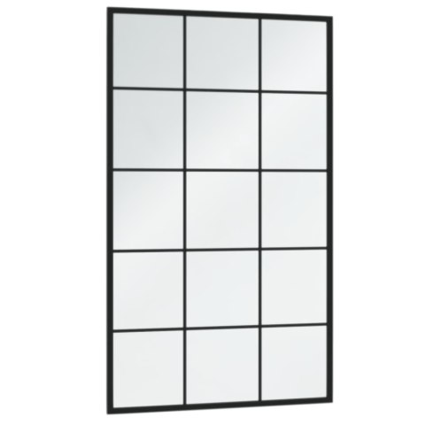 LUSTRO ŚCIENNE CZARNE 100X60CM METAL