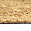 MATY NA STÓŁ 6 SZT. GŁADKIE NATURALNE 38CM OKRĄGŁE JUTA