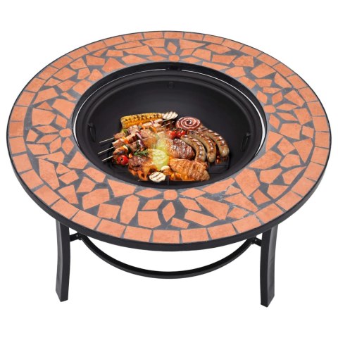 PALENISKO Z MOZAIKĄ TERAKOTA 68CM CERAMIKA