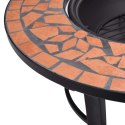 PALENISKO Z MOZAIKĄ TERAKOTA 68CM CERAMIKA