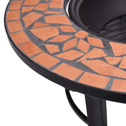 PALENISKO Z MOZAIKĄ TERAKOTA 68CM CERAMIKA