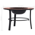 PALENISKO Z MOZAIKĄ TERAKOTA 68CM CERAMIKA