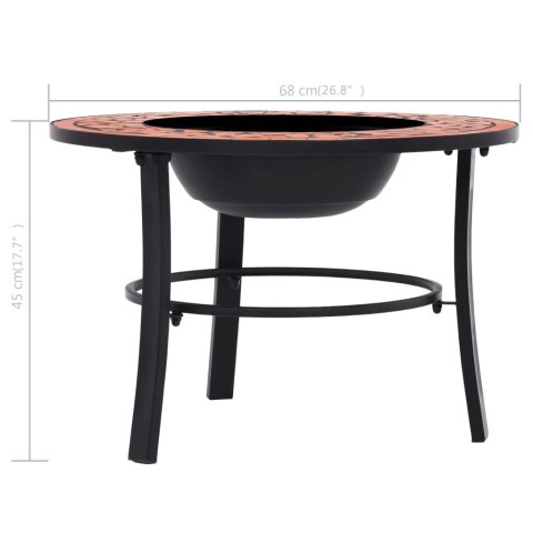 PALENISKO Z MOZAIKĄ TERAKOTA 68CM CERAMIKA