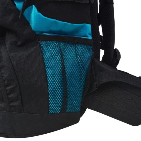 PLECAK TURYSTYCZNY XXL, 75 L, CZARNO-NIEBIESKI