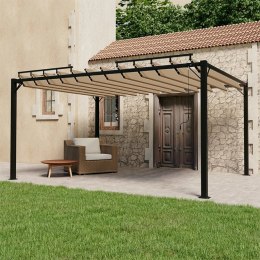 ALTANA Z ŻALUZJOWYM DACHEM 3X4 M, TAUPE, TKANINA I ALUMINIUM