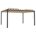 ALTANA Z ŻALUZJOWYM DACHEM 3X4 M, TAUPE, TKANINA I ALUMINIUM