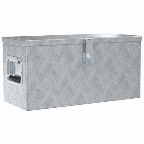 ALUMINIOWA SKRZYNIA 61,5X26,5X30CM SREBRNA